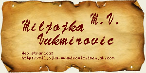 Miljojka Vukmirović vizit kartica